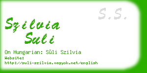 szilvia suli business card